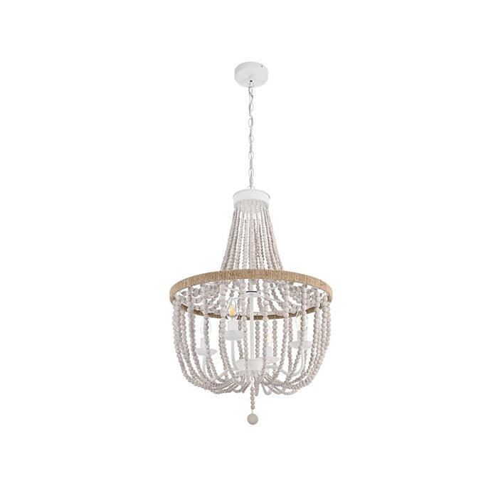 Living District Jolie 4 Light 20" Pendant, Antique White
