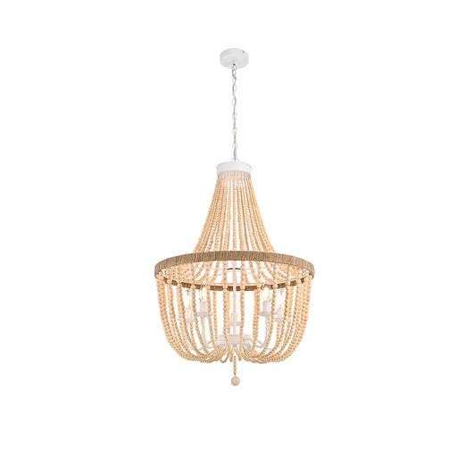 Living District Jolie 5 Light 24" Pendant, Beige - LD306D24BG