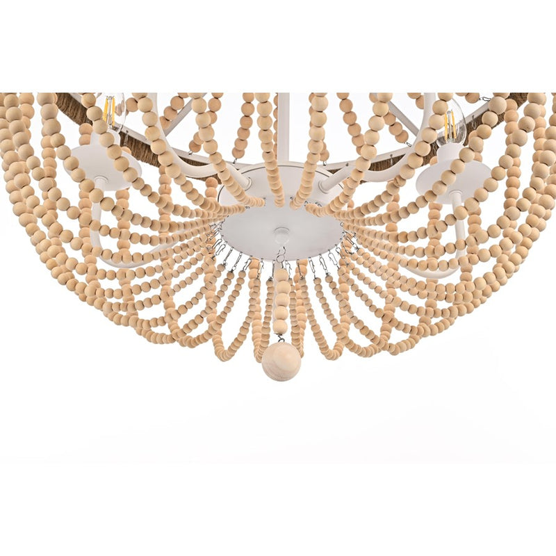 Living District Jolie 5 Light 24" Pendant, Beige