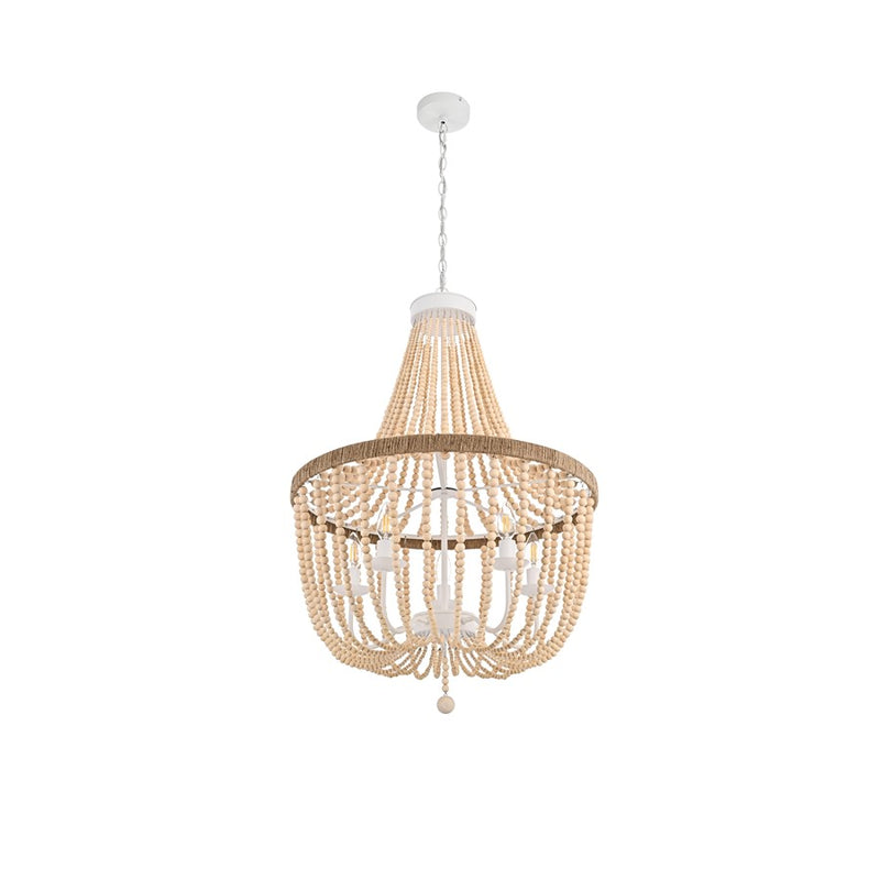 Living District Jolie 5 Light 24" Pendant, Beige