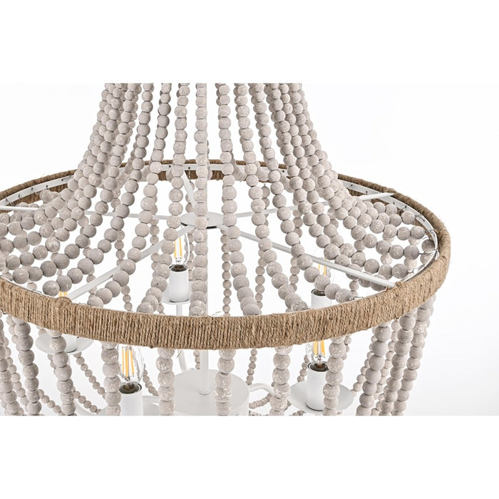 Living District Jolie 5 Light 24" Pendant, Antique White