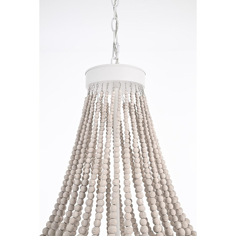 Living District Jolie 5 Light 24" Pendant, Antique White