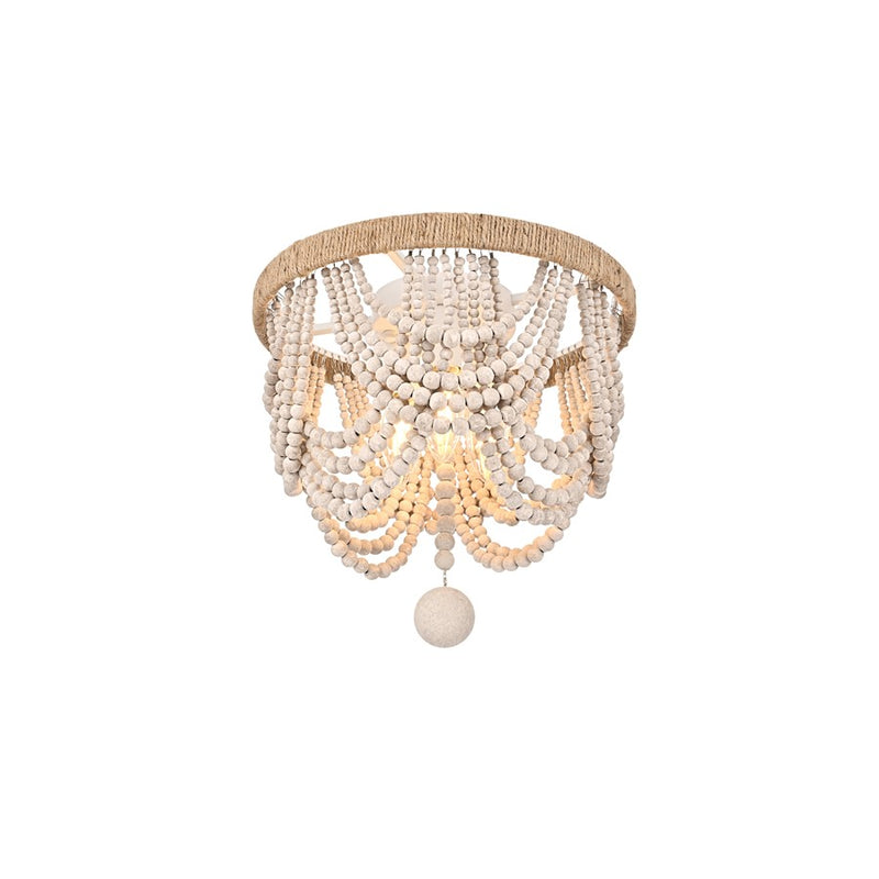 Living District Jolie 3 Light 12" Flush Mount, Antique White