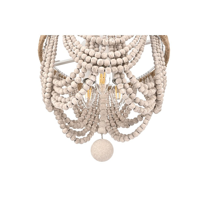 Living District Jolie 3 Light 12" Flush Mount, Antique White