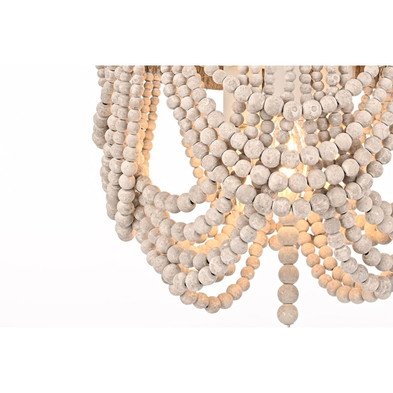 Living District Jolie 3 Light 12" Flush Mount, Antique White