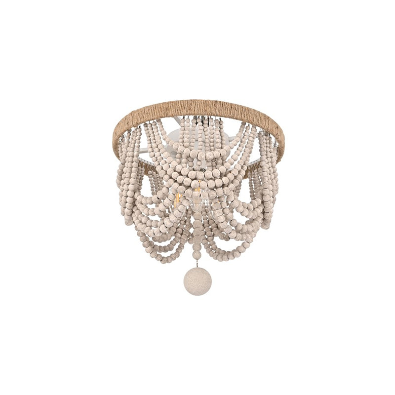 Living District Jolie 3 Light 12" Flush Mount, Antique White