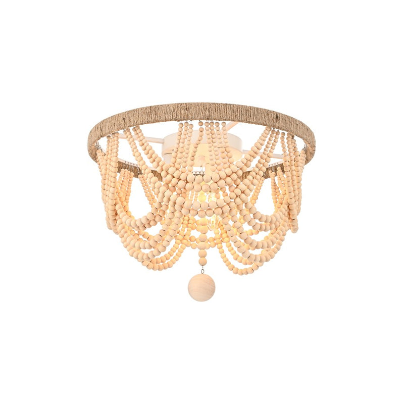 Living District Jolie 4 Light 16" Flush Mount, Beige