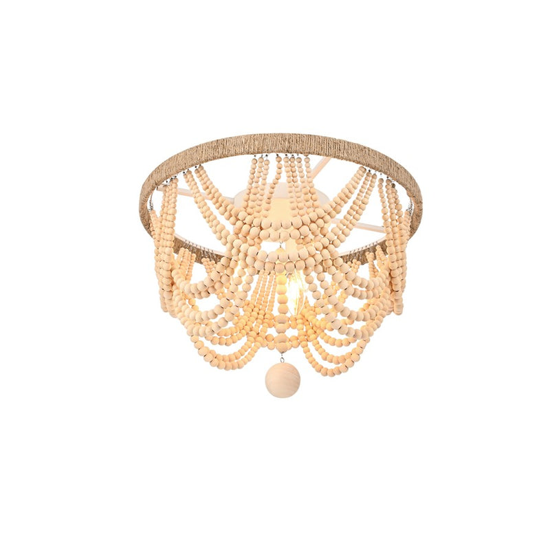 Living District Jolie 4 Light 16" Flush Mount, Beige