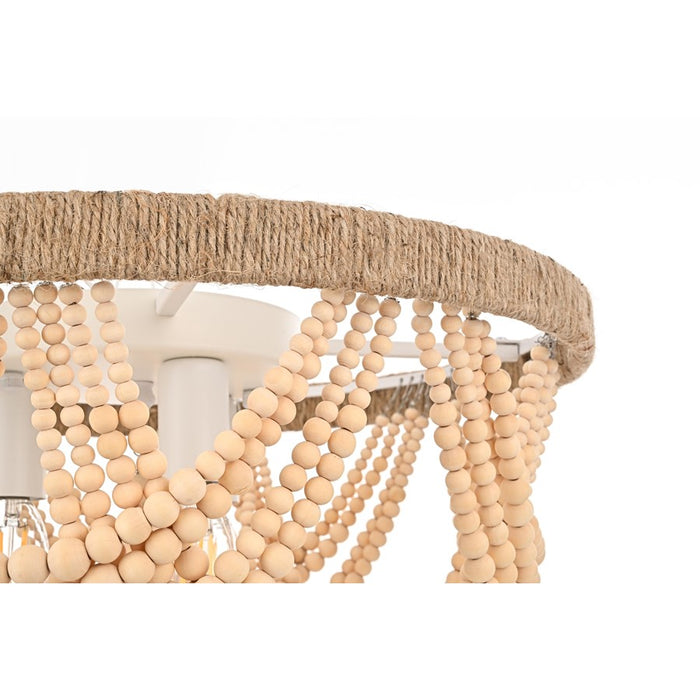 Living District Jolie 4 Light 16" Flush Mount, Beige