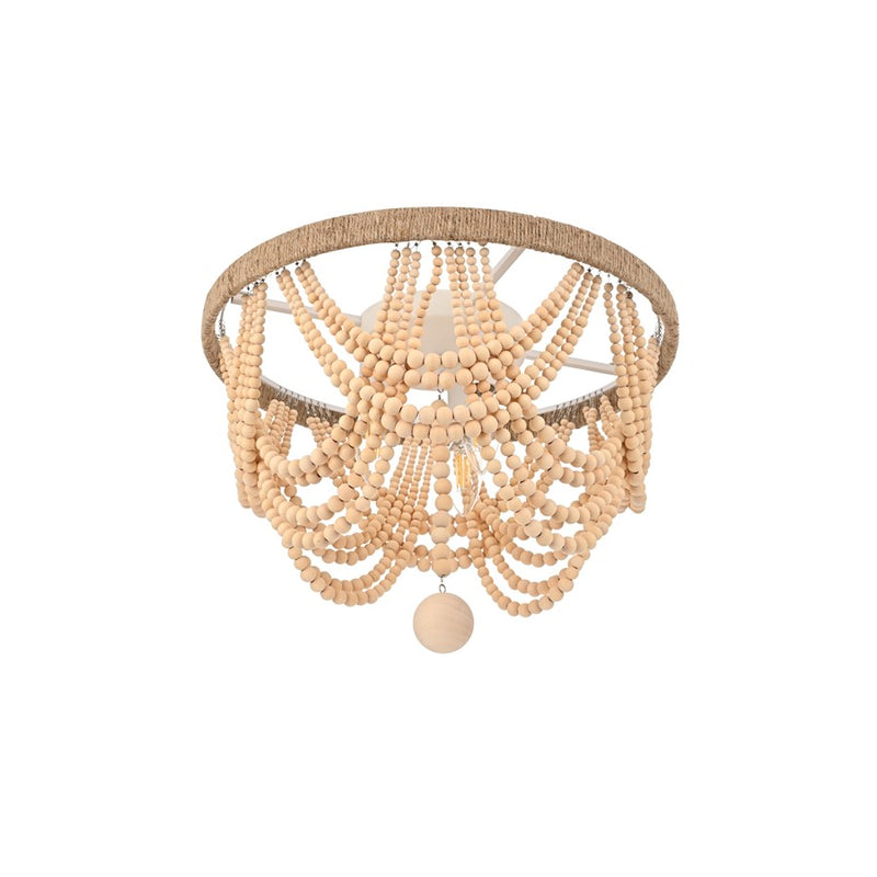 Living District Jolie 4 Light 16" Flush Mount, Beige