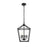 Living District Gage 4 Light 12" Lantern Pendant, Black - LD511H20BK