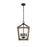 Living District Gage 4 Light 12" Latern Pendant, Brown/Black - LD511H20BW