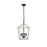 Living District Gage 4Lt 12" Latern Pendant, Weathered White/Black - LD511H20WG