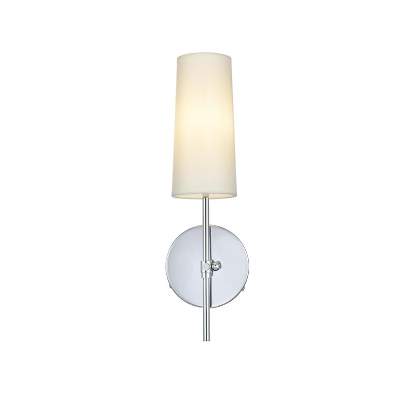 Living District Mel 1 Light 5" Wall Sconce, Chrome/White