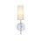 Living District Mel 1 Light 5" Wall Sconce, Chrome/White