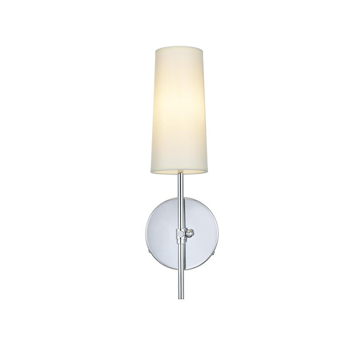 Living District Mel 1 Light 5" Wall Sconce, Chrome/White