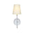 Living District Mel 1 Light 5.5" Wall Sconce, Chrome/White