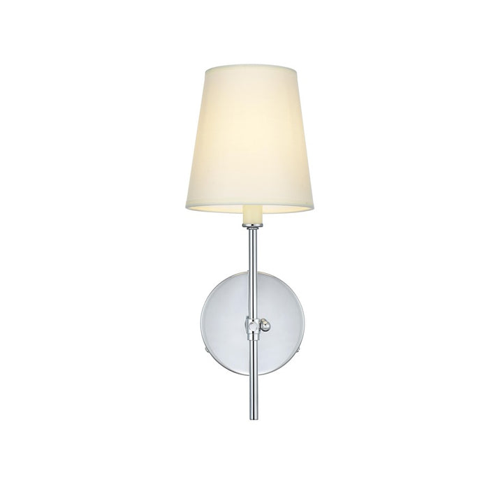 Living District Mel 1 Light 5.5" Wall Sconce, Chrome/White