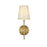 Living District Mel 1 Light 5.5" Wall Sconce, Satin Gold/White