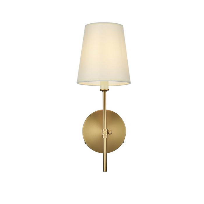 Living District Mel 1 Light 5.5" Wall Sconce, Satin Gold/White