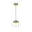 Living District Eclipse 1 Light 8" Pendant, Chrome/Clear