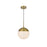 Living District Eclipse 1 Light 10" Pendant, Satin Gold/Frosted White