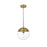 Living District Eclipse 1 Light 10" Pendant, Chrome/Clear