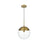 Living District Eclipse 1 Light 12" Pendant, Chrome/Clear
