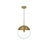 Living District Eclipse 1 Light 14" Pendant, Chrome/Clear