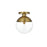 Living District Eclipse 1 Light 12" Flush Mount, Chrome/Clear