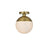 Living District Eclipse 1Lt 10" Flush Mount, Gold/Frosted White
