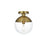 Living District Eclipse 1 Light 10" Flush Mount, Chrome/Clear