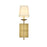 Living District Eclipse 1 Light 4.5" Wall Sconce, Satin Gold/White