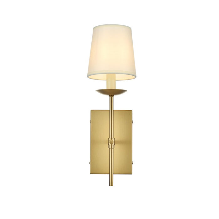 Living District Eclipse 1 Light 4.5" Wall Sconce, Satin Gold/White