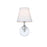 Living District Bethany 1 Light 7" Wall Sconce, Chrome/White