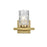 Living District Cassie 1 Light 7" Wall Sconce, Satin Gold/Clear