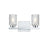 Living District Cassie 2 Light 14" Wall Sconce, Chrome/Clear - LD7026W14C