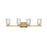 Living District Cassie 4 Light 31" Wall Sconce, Satin Gold/Clear