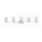 Living District Cassie 5 Light 41" Wall Sconce, Chrome/Clear