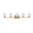 Living District Cassie 5 Light 41" Wall Sconce, Satin Gold/Clear - LD7029W41SG