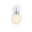 Living District Hanson 1 Light 6" Wall Sconce, Chrome/Opal White