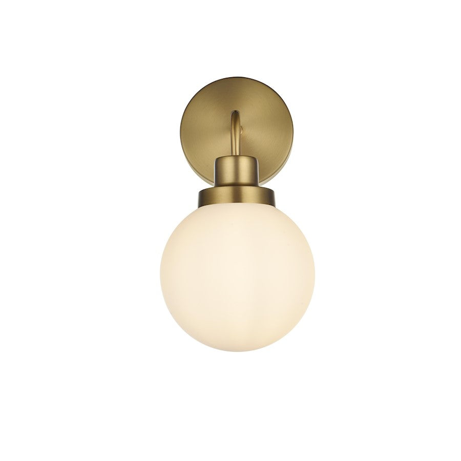 Living District Hanson 1Lt 6" Wall Sconce, Gold/Opal White