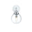 Living District Hanson 1 Light 6" Wall Sconce, Chrome/Clear