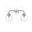 Living District Hanson 2 Light 19" Wall Sconce, Chrome/Clear - LD7033W19C