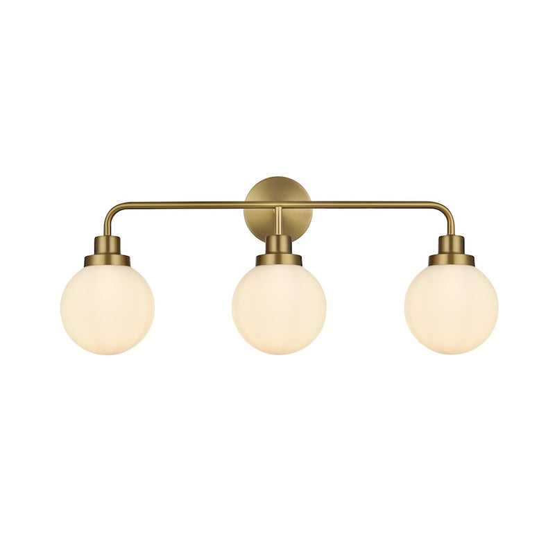 Living District Hanson 3Lt 28" Wall Sconce, Gold/Opal White