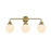 Living District Hanson 3Lt 28" Wall Sconce, Gold/Opal White - LD7034W28SG