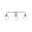 Living District Hanson 3 Light 28" Wall Sconce, Chrome/Clear