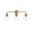 Living District Hanson 3 Light 28" Wall Sconce, Satin Gold/Clear