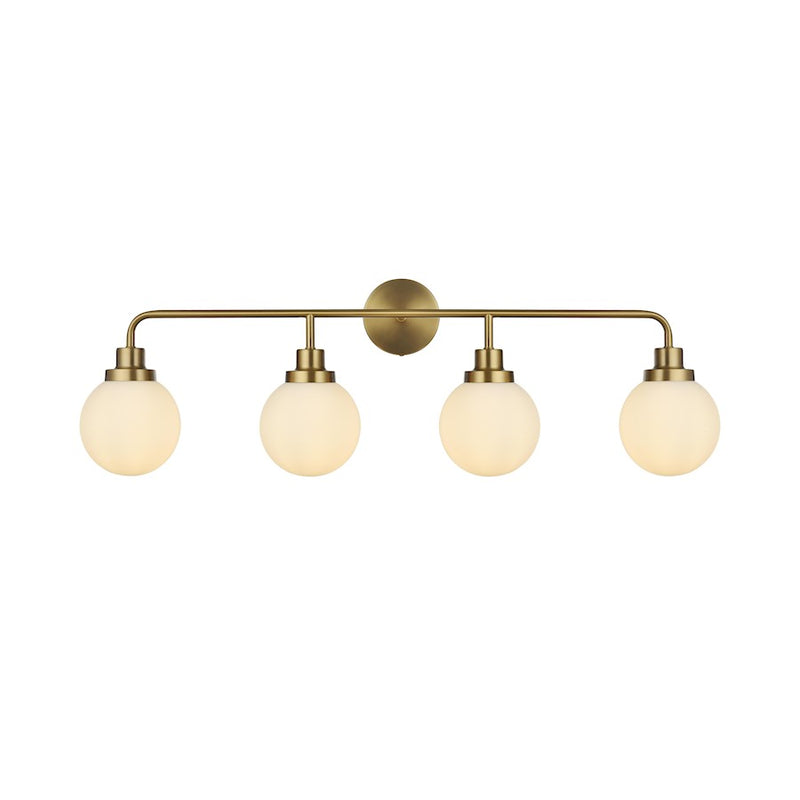 Living District Hanson 4Lt 37" Wall Sconce, Gold/Opal White