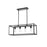 Living District Judah 4 Light 30.5" Pendant, Black